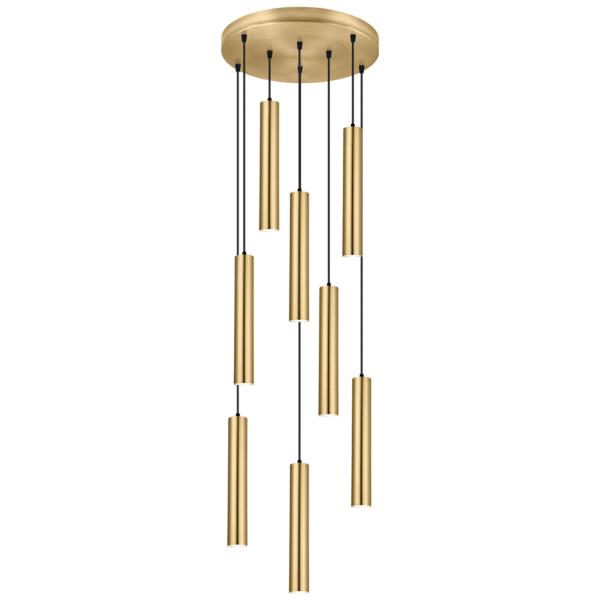 Colgante 8L ANTIA latón 8 x 40w gu-10 - ALEMAR