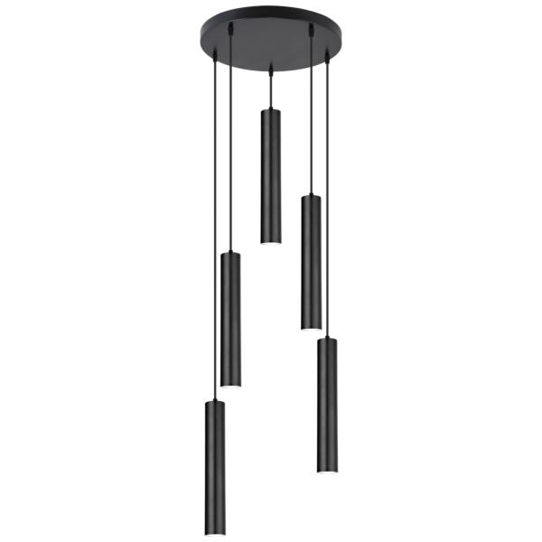 Colgante 5L ANTIA negro 5 x 40w gu-10 - ALEMAR