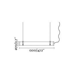 Colgante SCUBA Faro - Iluminación LED - Tubo 120cm 