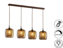 Lámpara Fox Schuller - 4 colgantes vintage LED