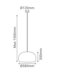 Colgante Sulion Nest - Lampara ratan Ø58cm