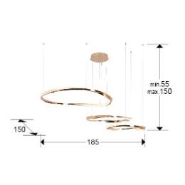 ORBITAS-LAMPARA 3 AROS ORO - SCHULLER