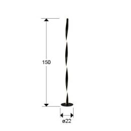 TWIST LAMPARA DE PIE NEGRO - SCHULLER