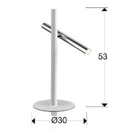 Sobremesa Varas Schuller - Blanco mate y cromo 2 Luces LED