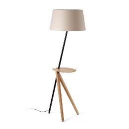 Lampara de pie tripode TREEWOOD con mesa fresno Faro