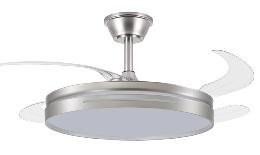 Ventilador MICENAS Niquel Fabrilamp - Motor DC Ø106cm