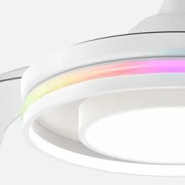 Ventilador Pitufo RGB Fabrilamp Blanco - Motor DC Ø107cm