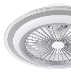 Ventilador SANTA ANA Gris - Fabrilamp. Ø52cm Luz LED