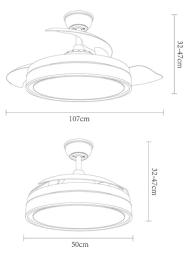 Ventilador CRIADOR Marron envejecido - Fabrilamp. Motor DC Ø108cm