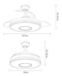 Ventilador DANI Marron - Fabrilamp. Motor DC Ø108cm