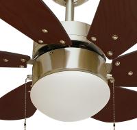 Ventilador de techo 77cm. Delfin Cuero. FABRILAMP