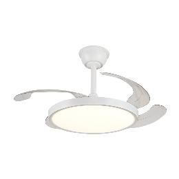 Ventilador Retractil Melody-L Blanco P&B - Motor DC. 48-108cmØ.