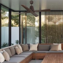 Ventilador TYPHOON FARO Marron - IP44. 130cm. Ø