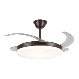 Ventilador retractil Isabella-L Marron P&B - Motor DC. 50-108cmØ.