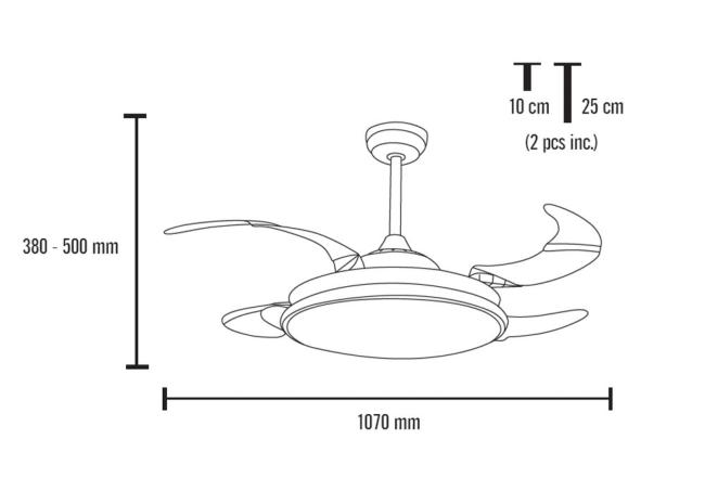 ventilador zephyr mimax lighting