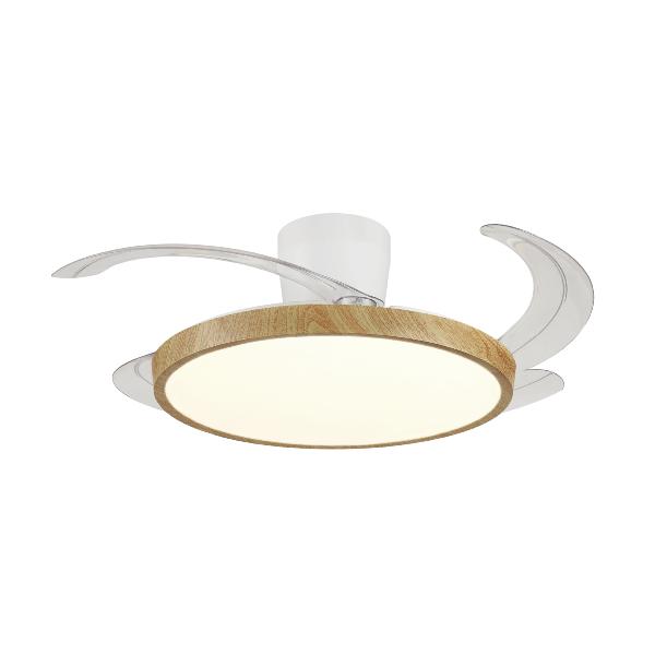 Ventilador Melody-L Blanco madera con base PB - Motor DC. 48-108cmØ.