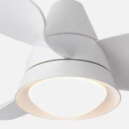 Ventilador Jaguar Blanco Fabrilamp - Motor DC. 96cm Ø. Luz LED