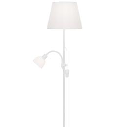 Lampara de pie Sisto Blanco - 1 Bombilla E27 + 1 bombilla E14