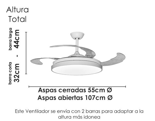ventilador de techo tegaluxe daven