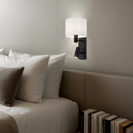 Aplique HERA negro pantalla blanca - ALEMAR