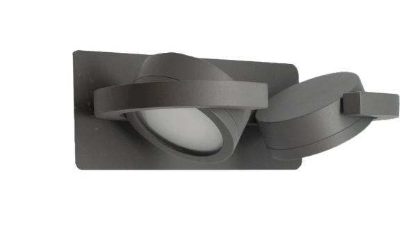 Aplique exterior Iguazu Gris Oscuro - 2 luces Mantra
