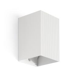 Aplique LUNE cuadrado estriado blanca Faro Barcelona