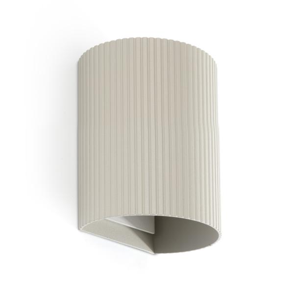 Aplique SOLE redondo gris estriado Faro Barcelona 