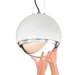 Colgante Acontract-luz. Serie Paris esfera blanca luz LED