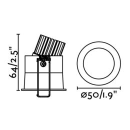 Empotrable FOX 50 blanco orientable LED 5W 2700K Faro
