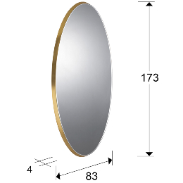 Espejo ARIES Ovalado Plata - Schuller - 173x83 cm