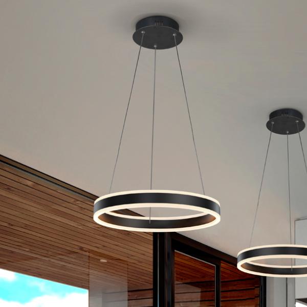 HELIA - LAMPARA LED NEGRO MATE 50D - SCHULLER