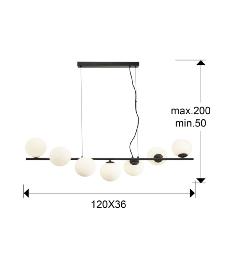 INOA-LAMPARA 7L NEGRO-OPAL - SCHULLER