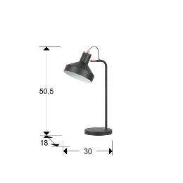 IRIAS SOBREMESA 1L NEGRO-COBRE - ILUMINACION i3 By SCHULLER