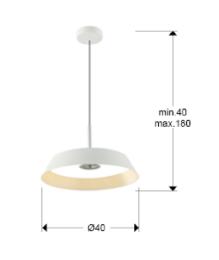 Lampara colgante VERTIGO Blanco - Schuller - Luz LED