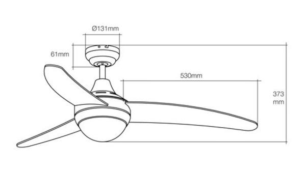 medidas Ventilador Egeo EDM