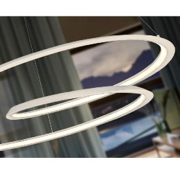 Lampara LOOPING Blanco - Schuller. Ø97cm - Luz LED