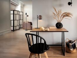 NIMES SOBREMESA 1L NEGRO-MARRON - ILUMINACION i3 By SCHULLER