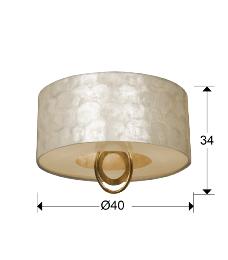 PLAFON ·EDEN· ORO Ø40 3L - SCHULLER