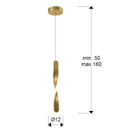 TWIST LAMPARA 1L ORO - SCHULLER