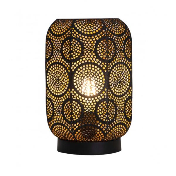 Sobremesa BISBE negro oro 1 x 60w e-27 - ALEMAR