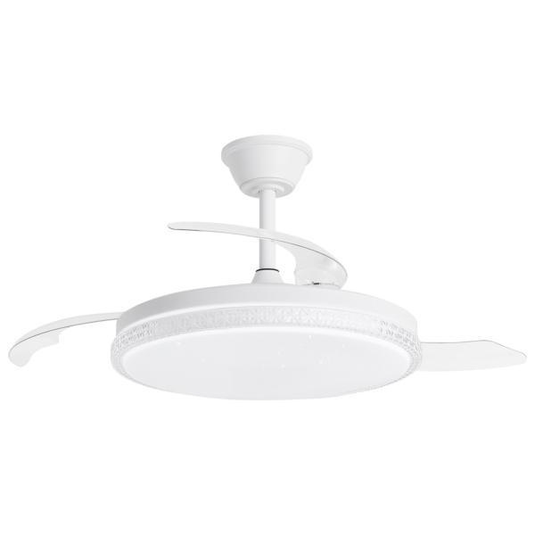 Ventilador NOVA Blanco Alemar - Motor DC. luz LED. Ø50-107CM.