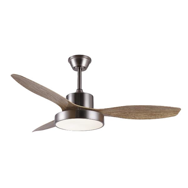 Ventilador Celeste XL Niquel satinado - Motor DC. Luz LED. 120cmØ.