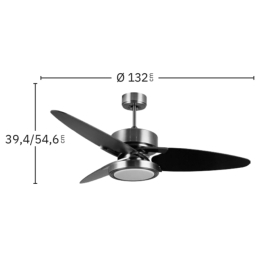 Ventilador Cross Oro Envejecido Fabrilamp - Motor DC Ø132cm