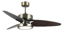 Ventilador Cross Oro Envejecido Fabrilamp - Motor DC Ø132cm