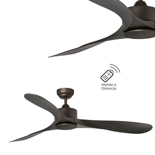 Ventilador Luzon Faro - marrón sin luz 132cm. Ø