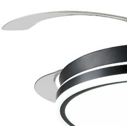 Ventilador retractil Ambra-L P&B Negro - Motor DC. luz LED. 50-108cmØ.