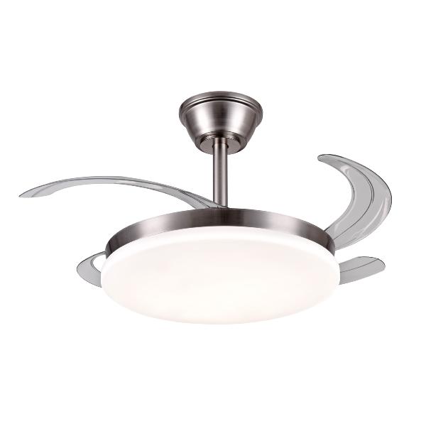 Ventilador Retractil Chloe-S Niquel P&B - Motor DC. 40-92cmØ.