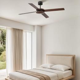 Ventilador POLEA Negro FARO - Motor DC sin luz Ø132cm.