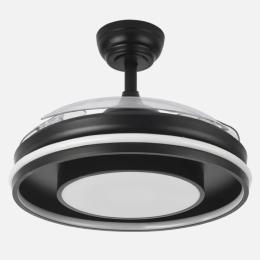 Ventilador Pitufo RGB Fabrilamp Negro - Motor DC Ø107cm