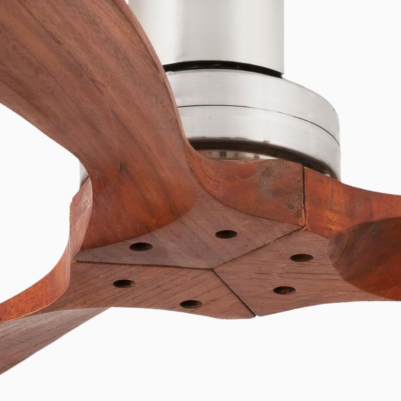 Ventilateur De Plafond Faro Lantau - Diamètre 132 Cm, 3 Pales En Pin, Télécommande, Fonction Hiver/été